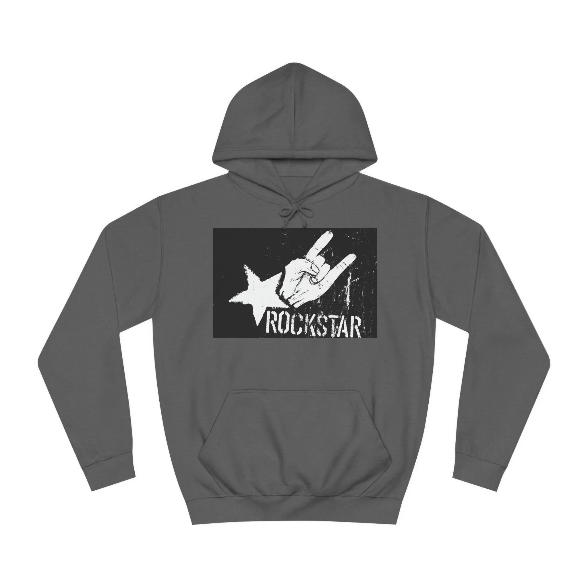 Rock Star Hand Sign Unisex College Hoodie