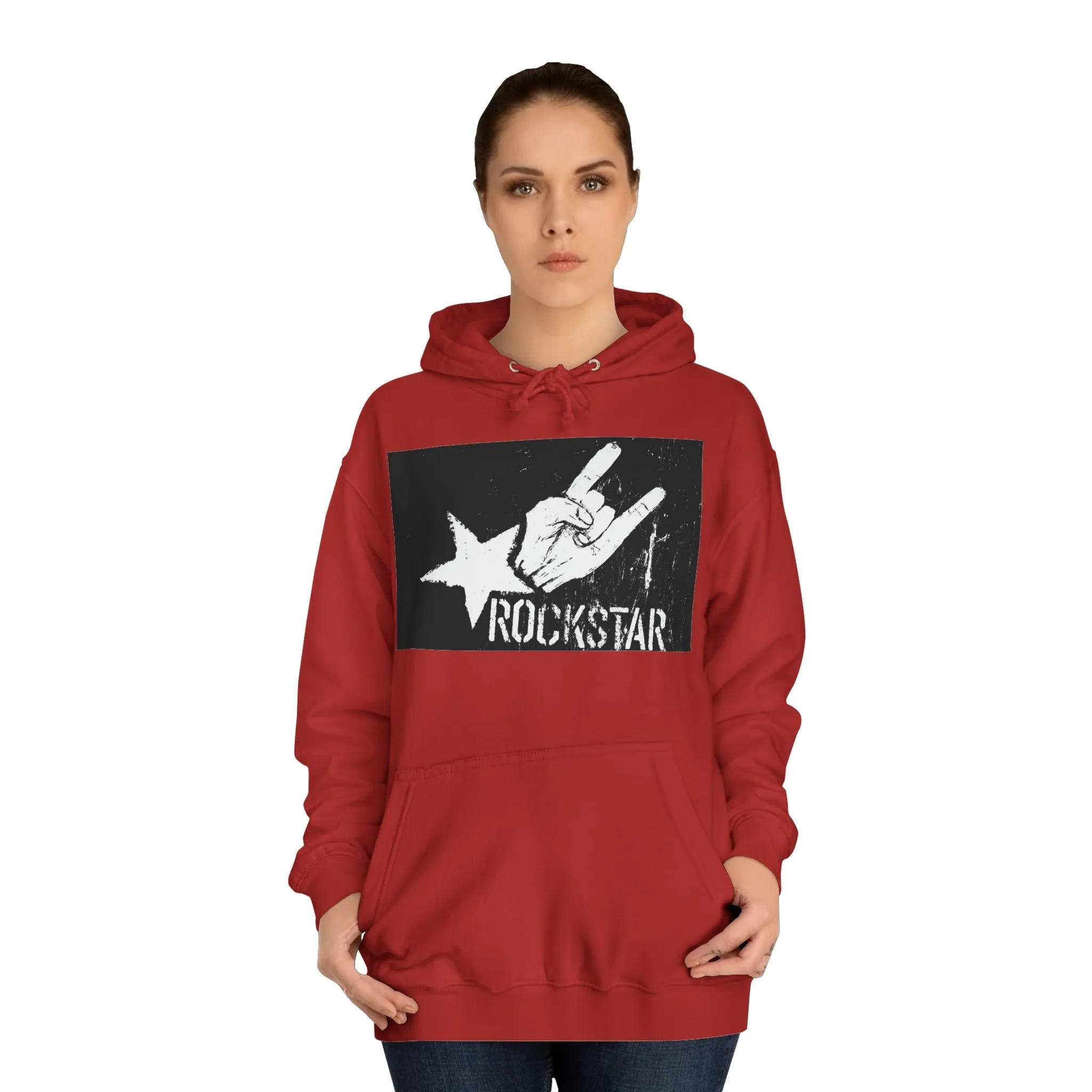 Rock Star Hand Sign Unisex College Hoodie