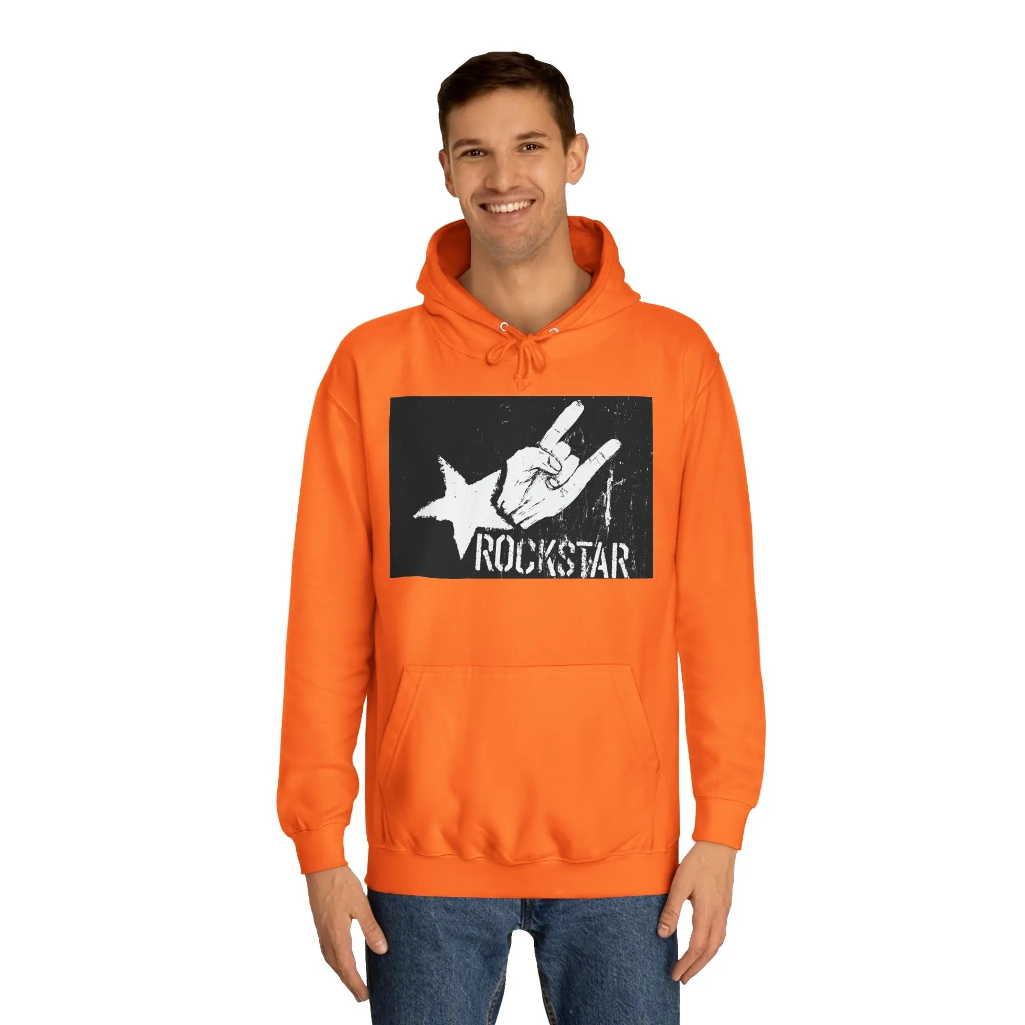 Rock Star Hand Sign Unisex College Hoodie