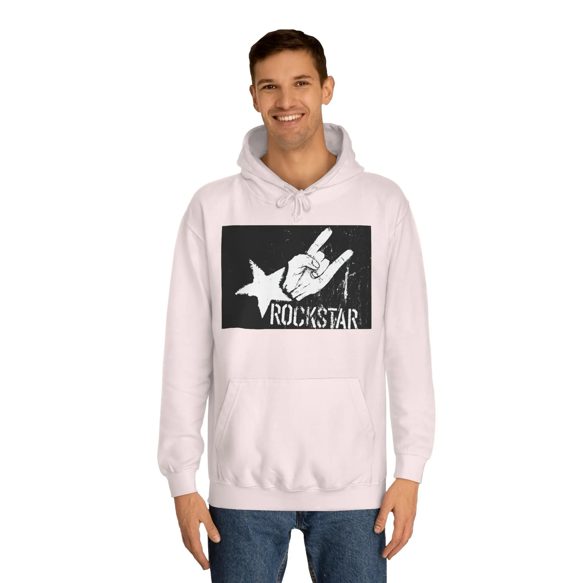 Rock Star Hand Sign Unisex College Hoodie