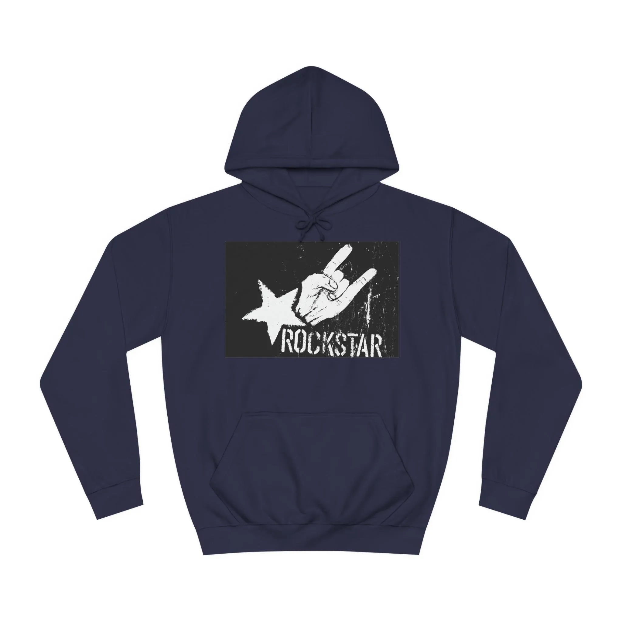 Rock Star Hand Sign Unisex College Hoodie
