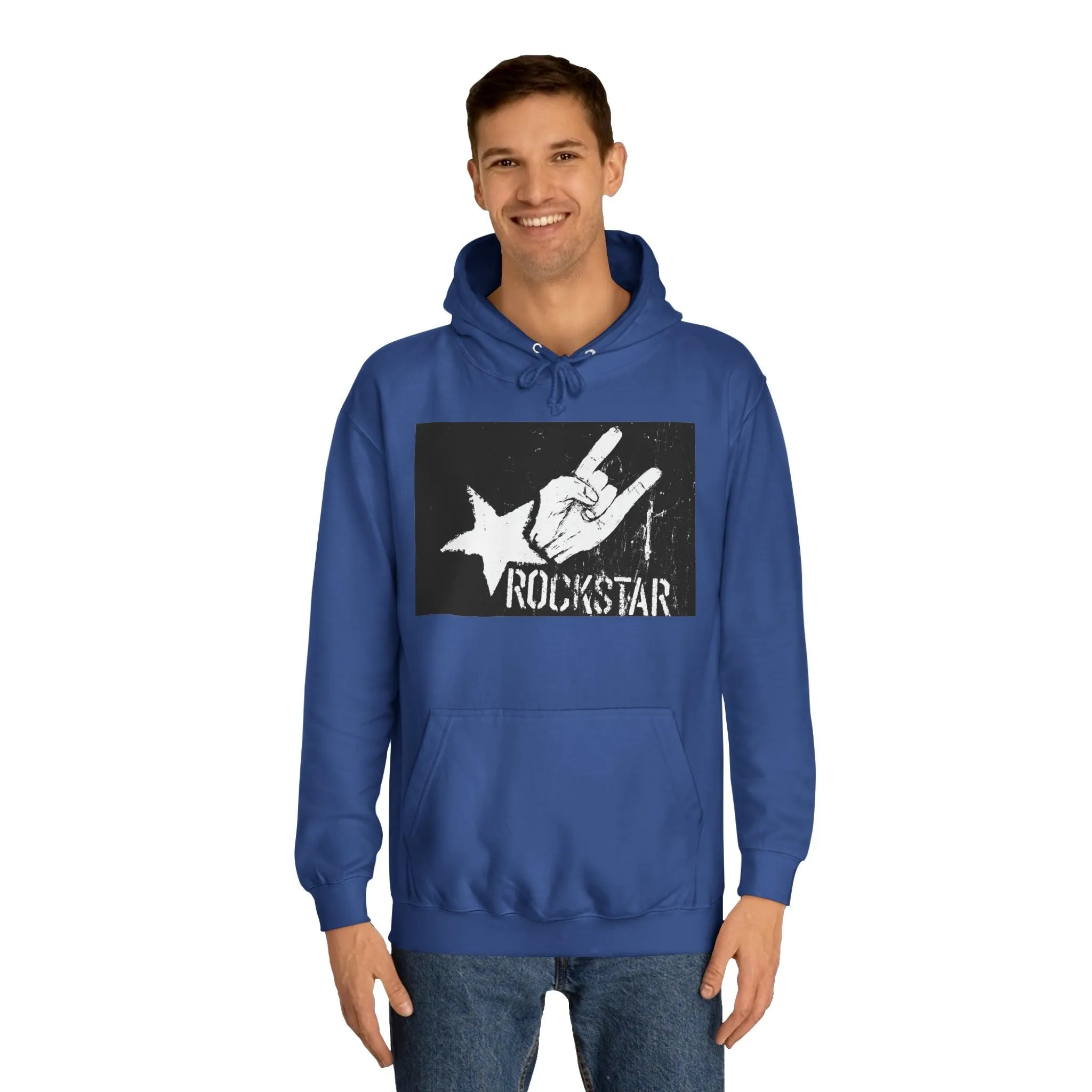 Rock Star Hand Sign Unisex College Hoodie