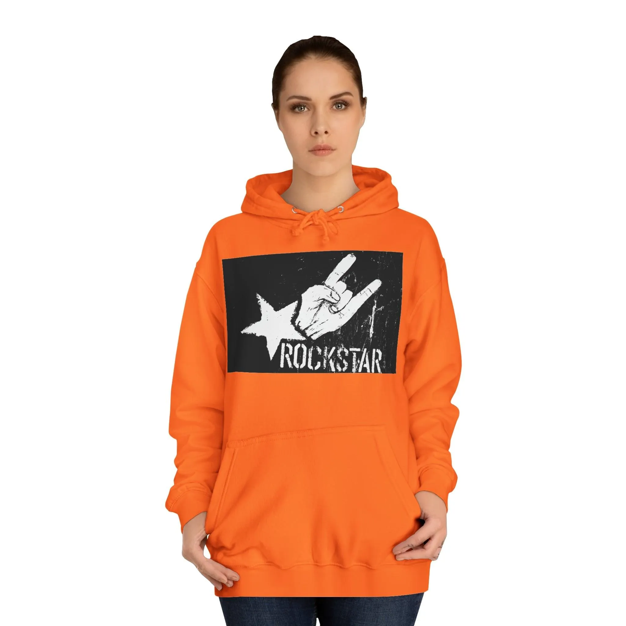 Rock Star Hand Sign Unisex College Hoodie