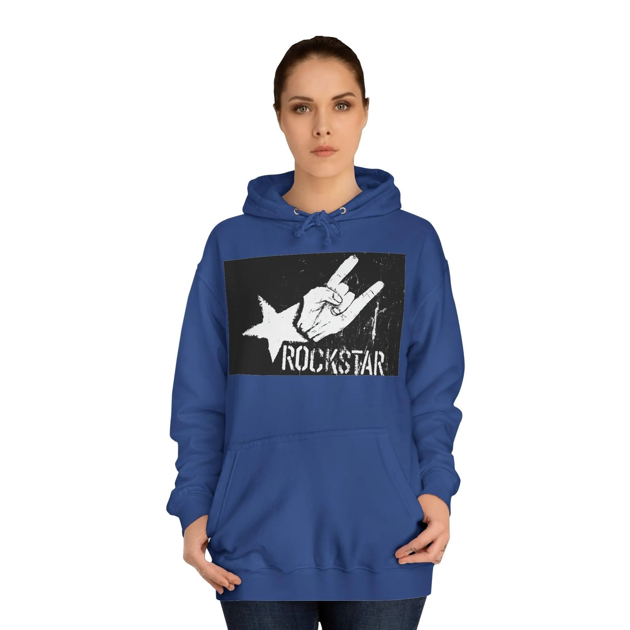 Rock Star Hand Sign Unisex College Hoodie
