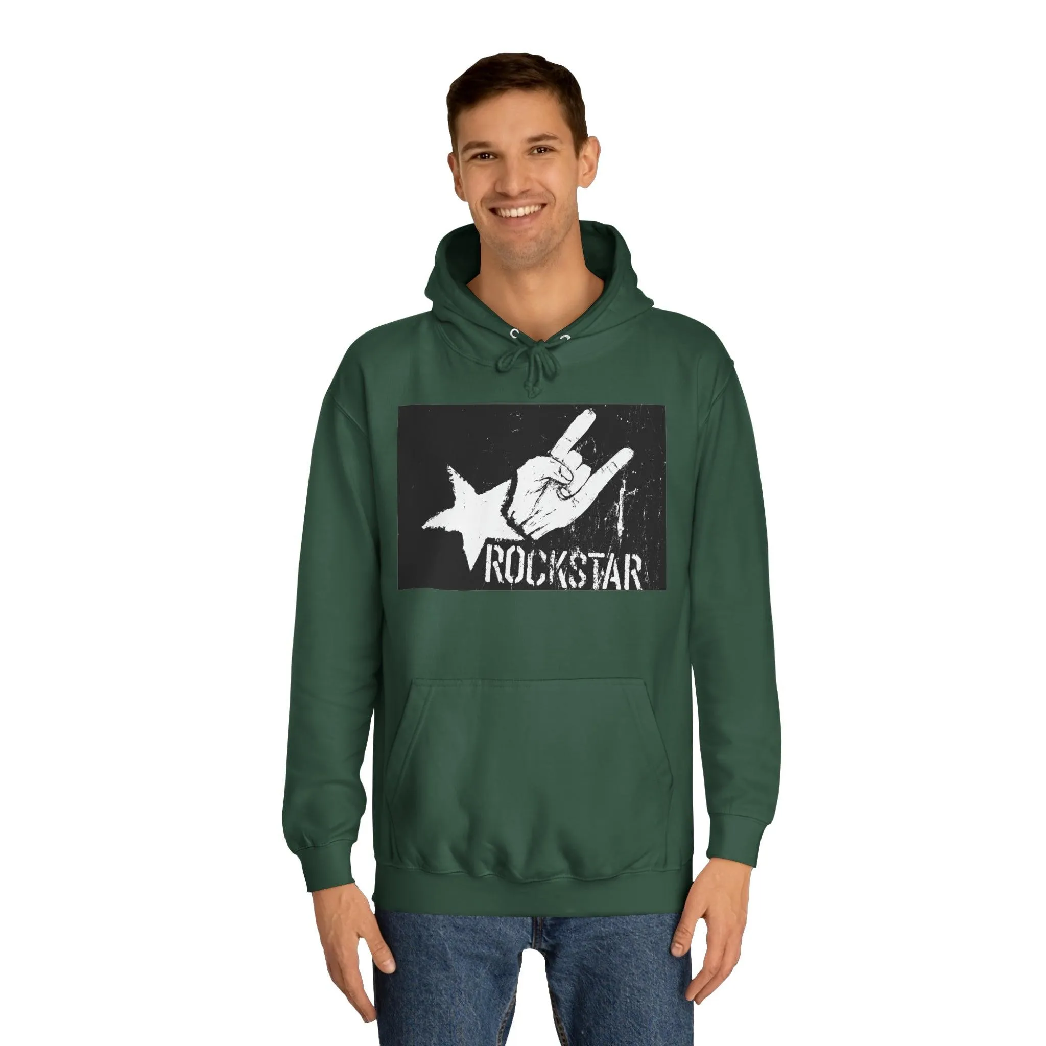 Rock Star Hand Sign Unisex College Hoodie