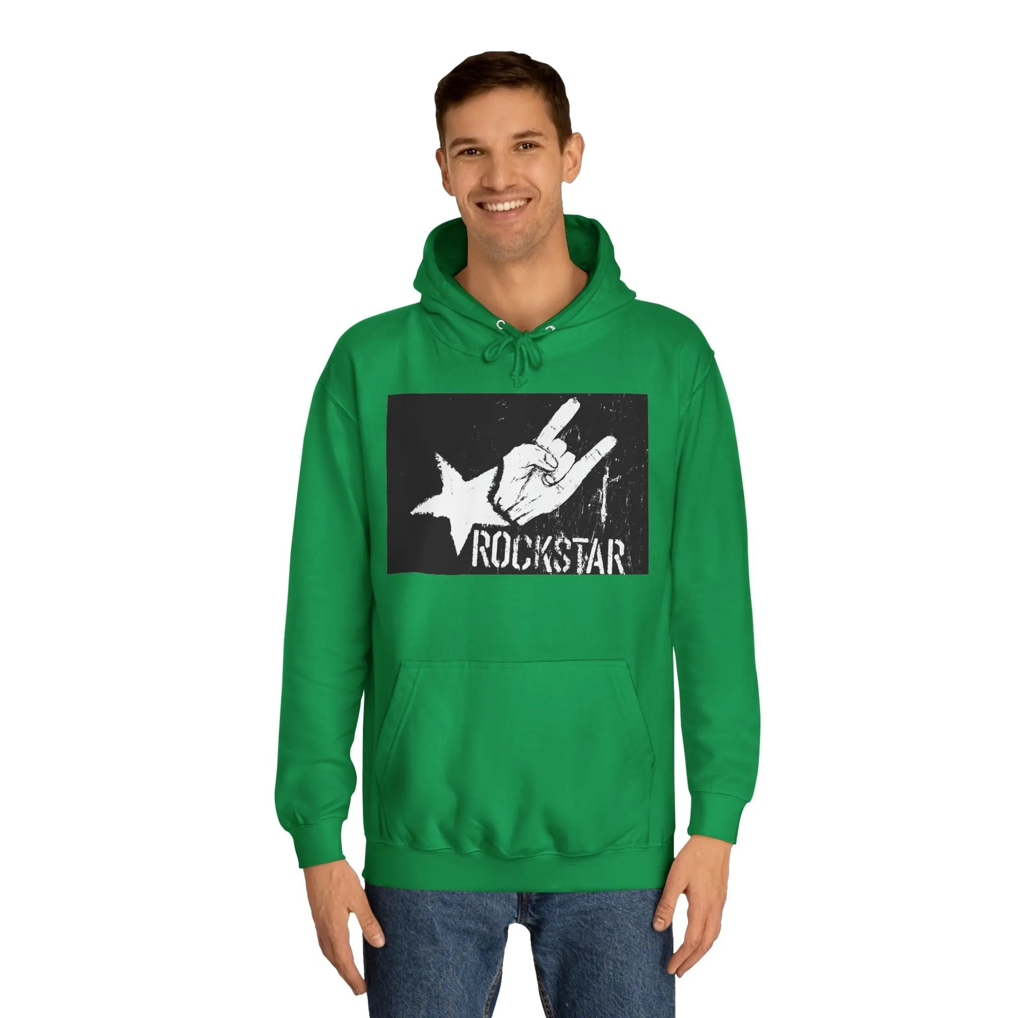 Rock Star Hand Sign Unisex College Hoodie