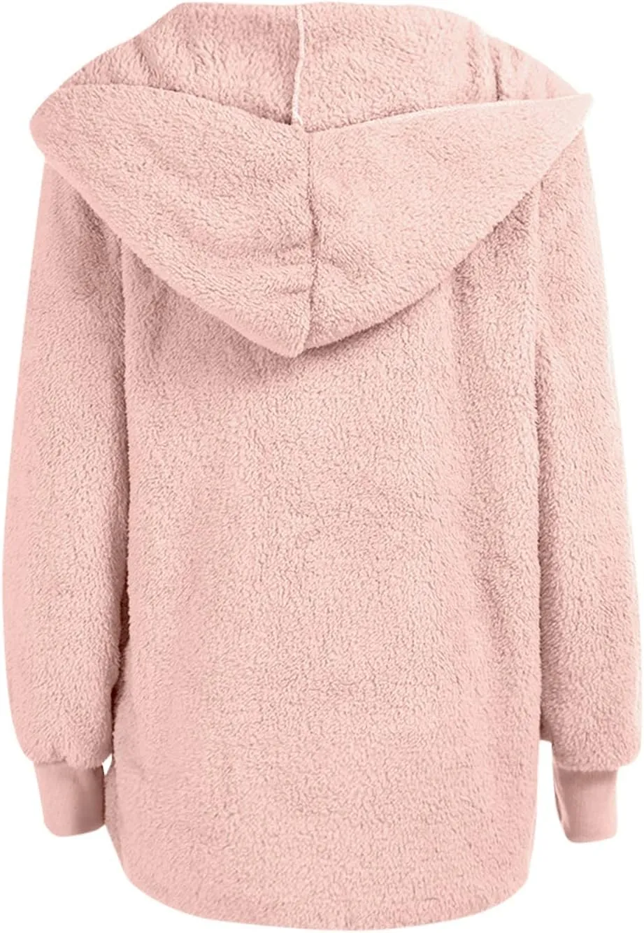 Sherpa Fleece Jacket Women Fuzzy Oversized Open Front Hooded Cardigan Soft Fluffy Sweaters Winter Coats with Pockets