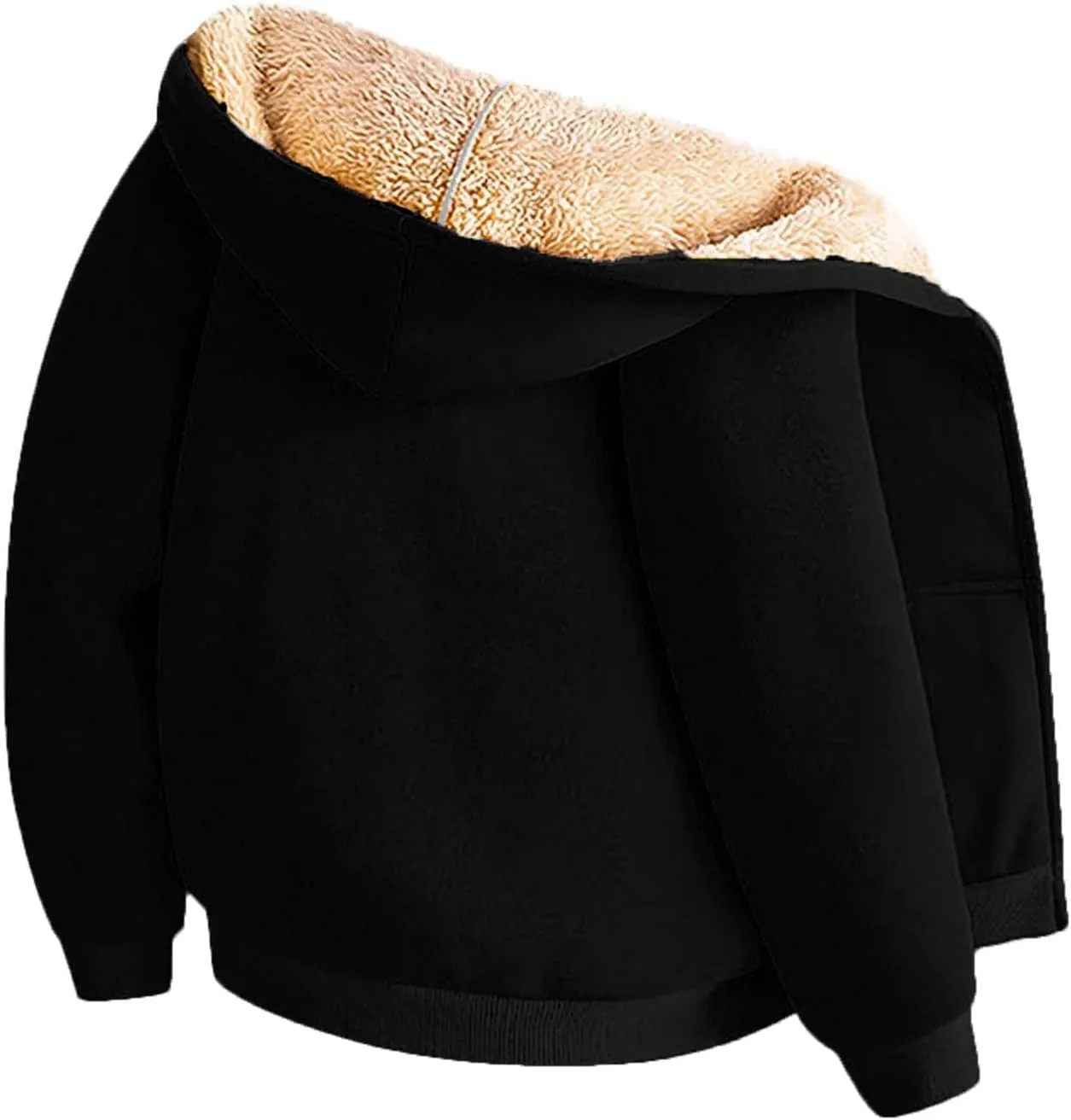 Sherpa Lined Jacket Women,2024 Trendy Zip Up Hoodies Thick Thermal Fleece Sweatshirt Jacket Winter Coat With Pockets