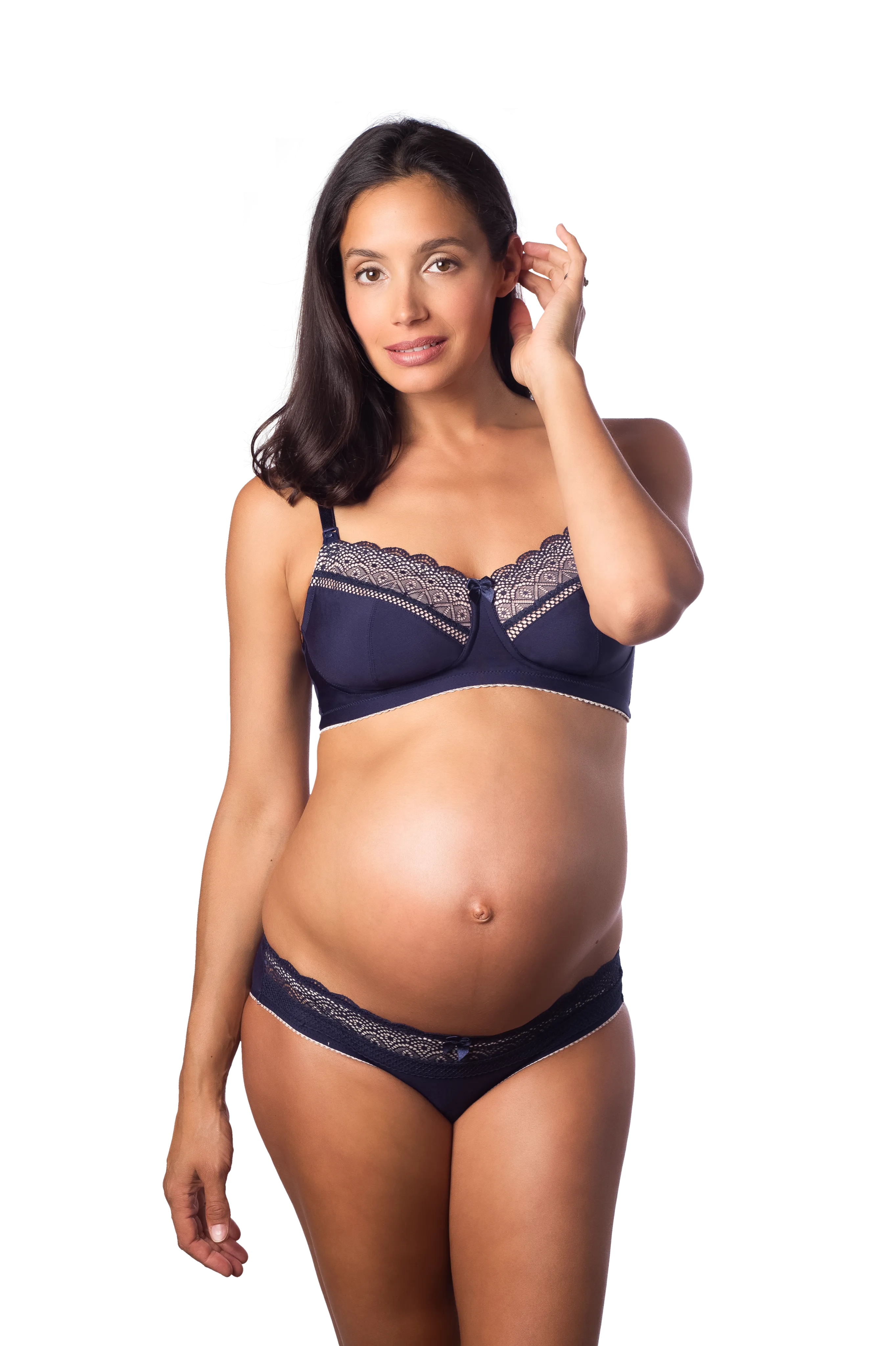 SHOW OFF NAVY NURSING BRA - WIREFREE