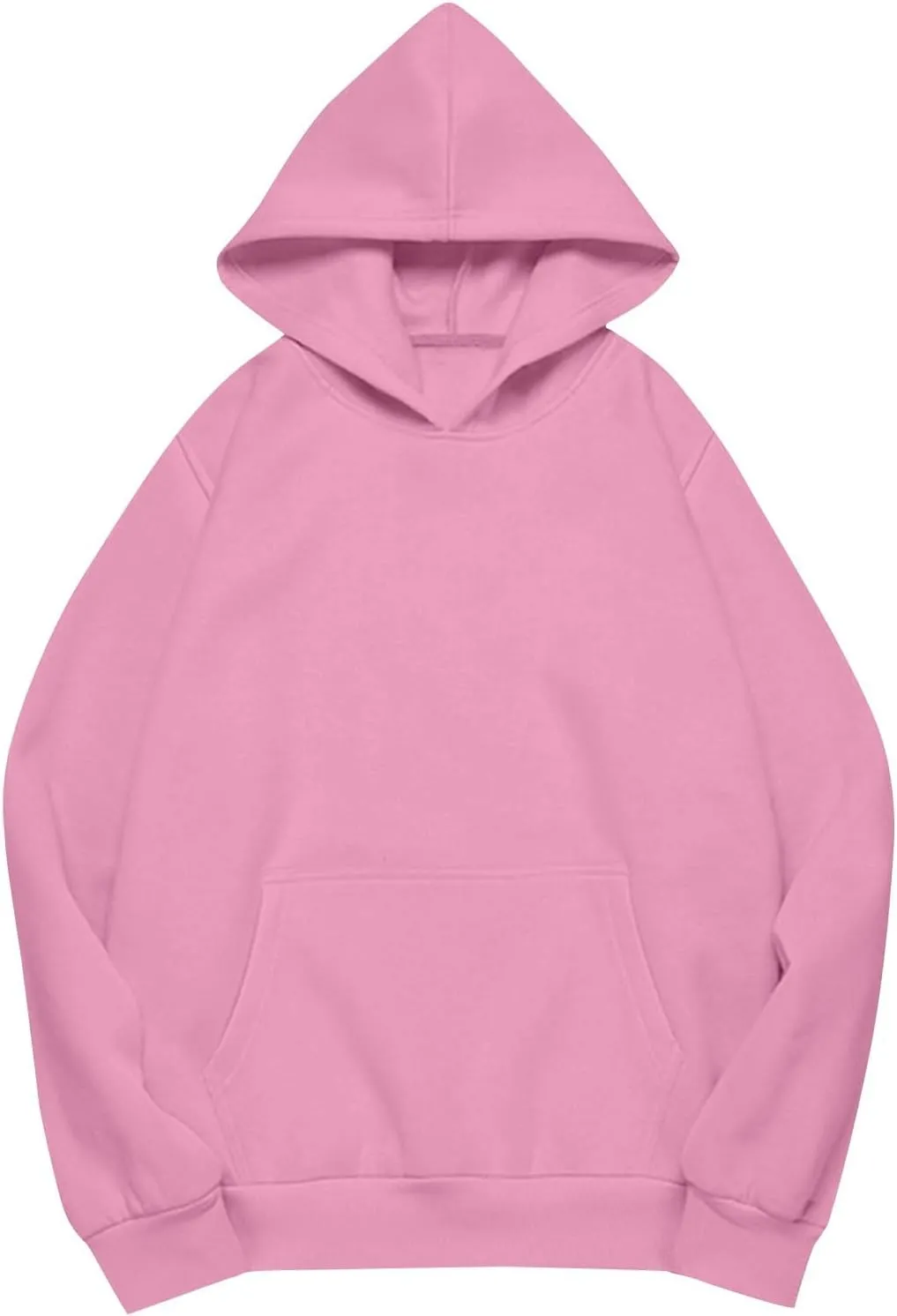 slqdgmryz Oversized Sweatshirt for Women Fleece Preppy Cozy Cute Hoodies Y2k Soft Drop Shoulder Plain Hoodie with Pockets