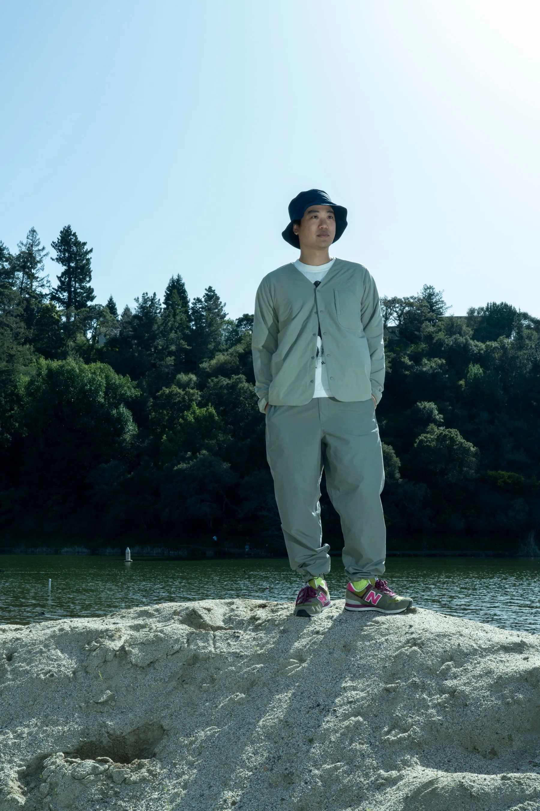 SNOW PEAK - FLEXIBLE INSULATED CARDIGAN IN BEIGE