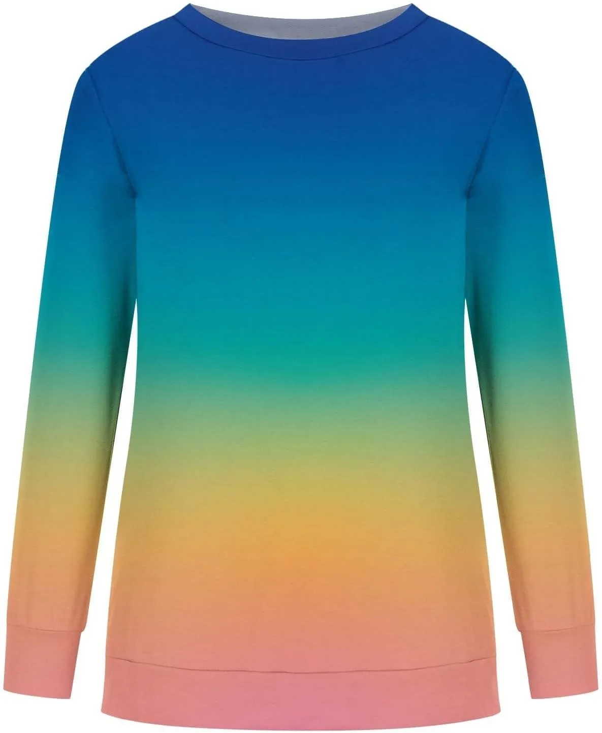 Striped Shirt for Women Long Sleeve Crewneck Sweatshirt Trendy Casual Color Block Pullover 2024 Fall Fashion Clothes