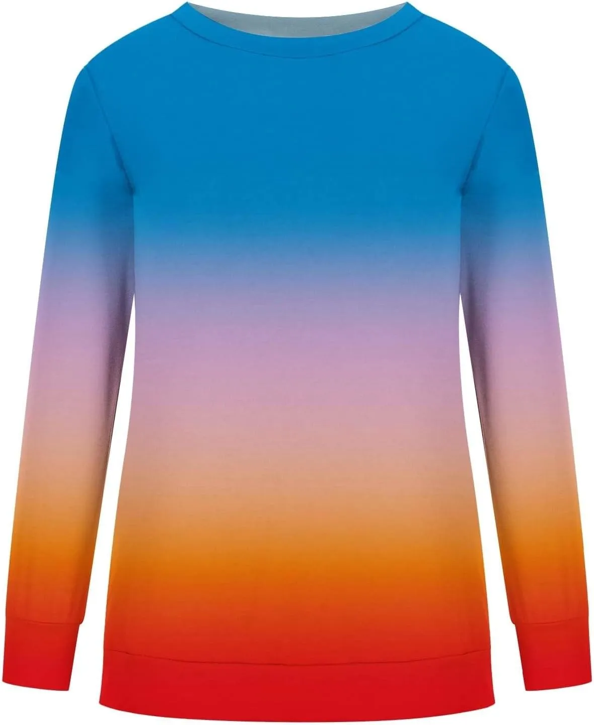 Striped Shirt for Women Long Sleeve Crewneck Sweatshirt Trendy Casual Color Block Pullover 2024 Fall Fashion Clothes