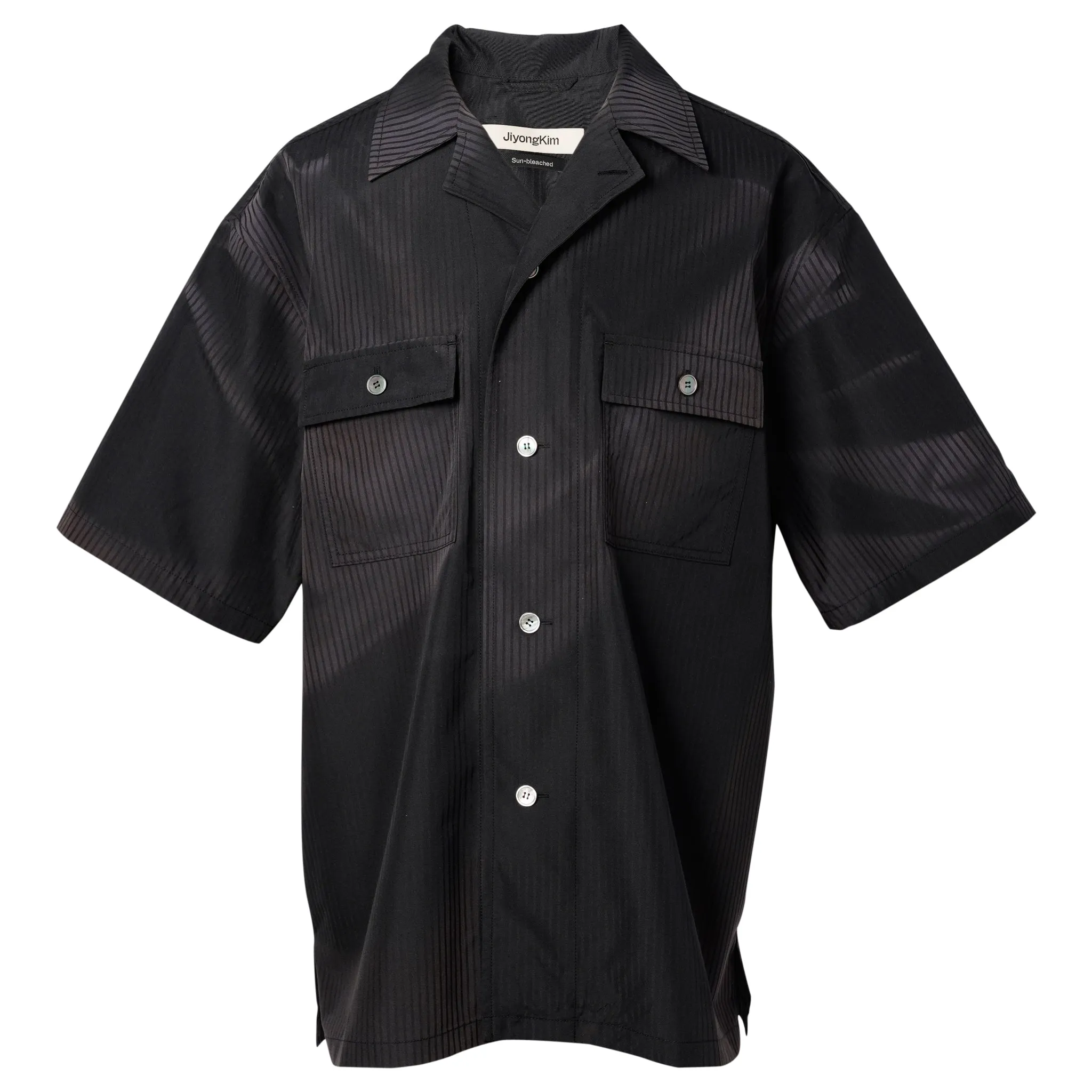 SUN-BLEACHED TAILORED COLLAR SHIRT / BLACK