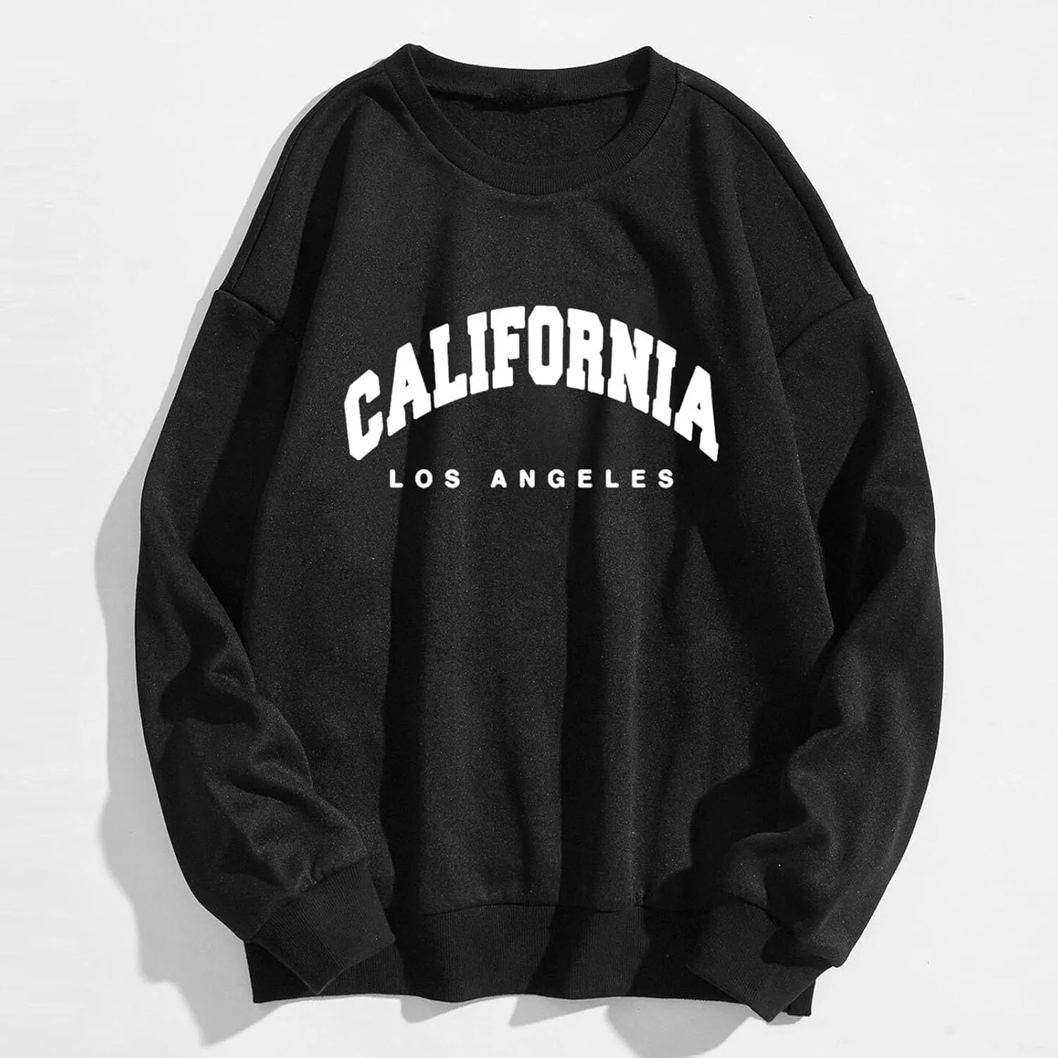 Sweatshirt for Women Graphic California Letter Print Graphic Tee Crew Neck Long Sleeve Cozy Casual Pullover Tops Fall Trendy