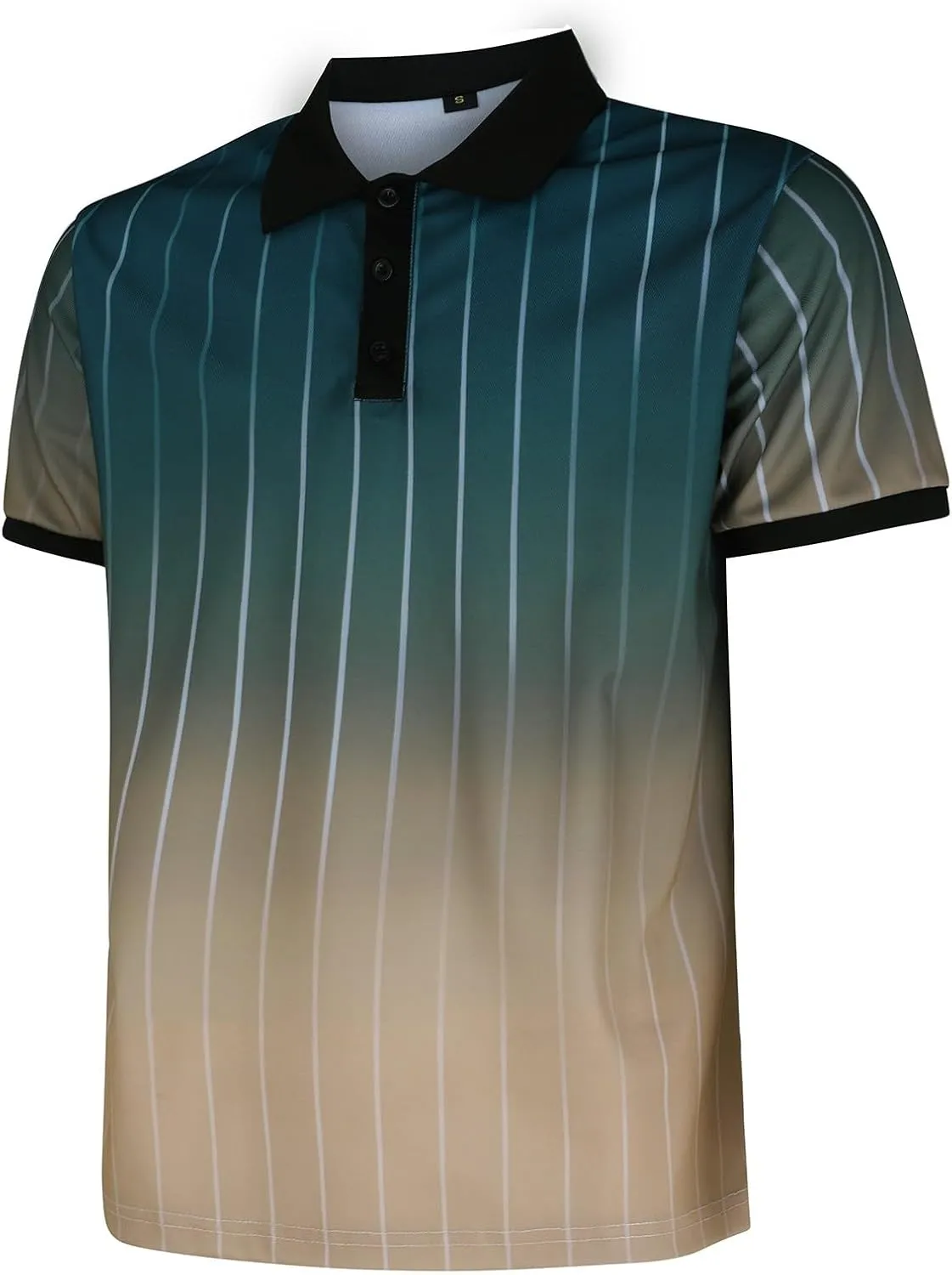 T Shirts for Man Lapel Thousands of Bird Grid Pockets Casual Top T Shirt Mens Golf Shirts Casual Classic Lightweight