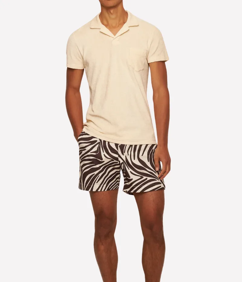 Terry Towelling Polo in Latte
