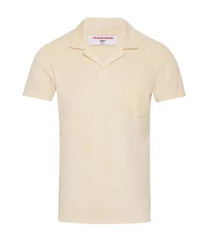 Terry Towelling Polo in Latte