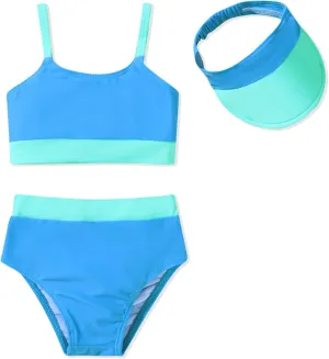 Toddler Girls Bikini Adjustable Swimsuit for 1-4 Years Old