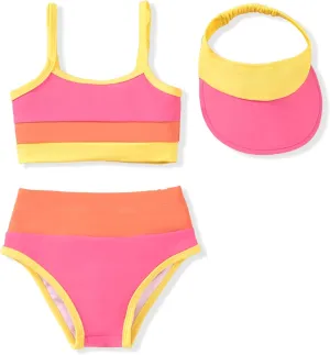 Toddler Girls Bikini Adjustable Swimsuit for 1-4 Years Old