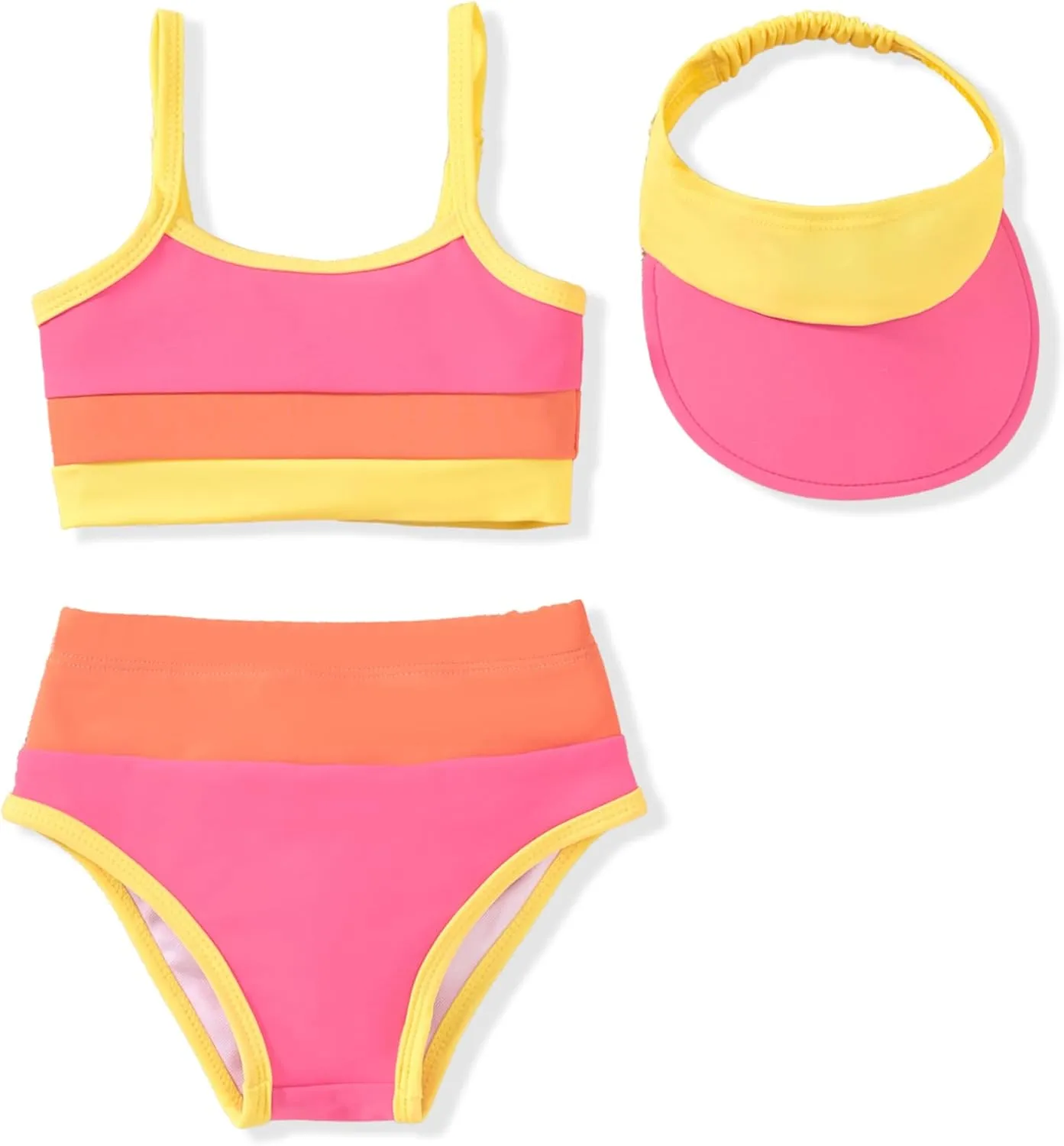 Toddler Girls Bikini Adjustable Swimsuit for 1-4 Years Old