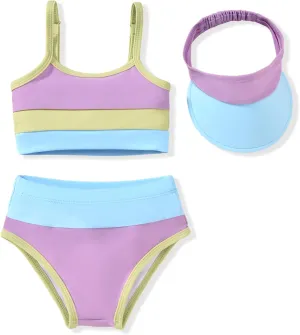 Toddler Girls Bikini Adjustable Swimsuit for 1-4 Years Old
