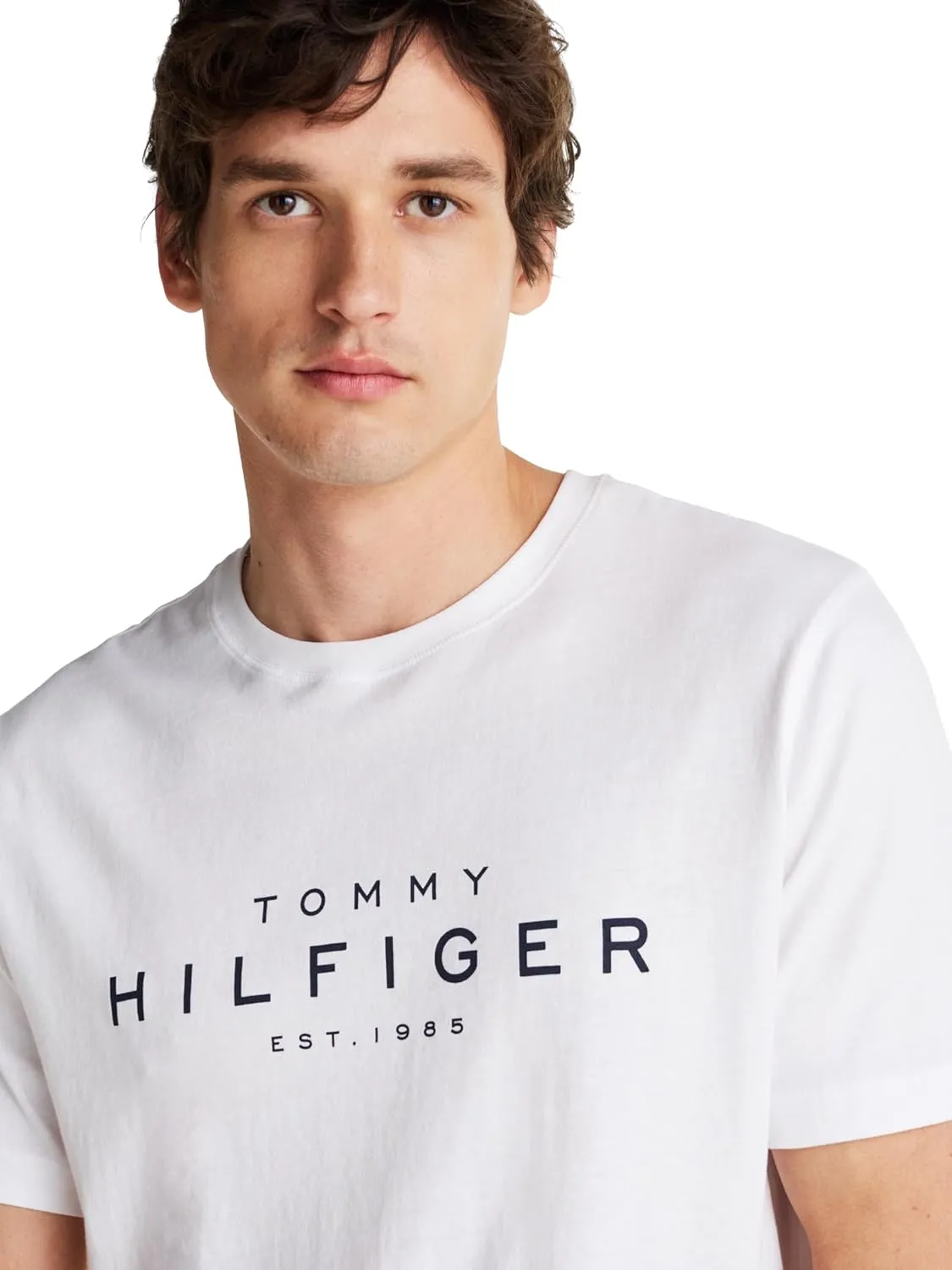 Tommy Hilfiger Men's Short Sleeve Cotton Graphic T-Shirts with Printed Logo, Also Available in Big & Tall