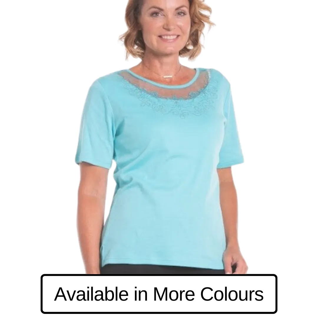 Top Lace Neck Bling SALE