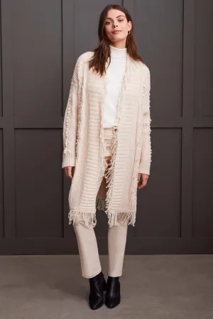 Tribal | Cardigan with Fringe & Pearls