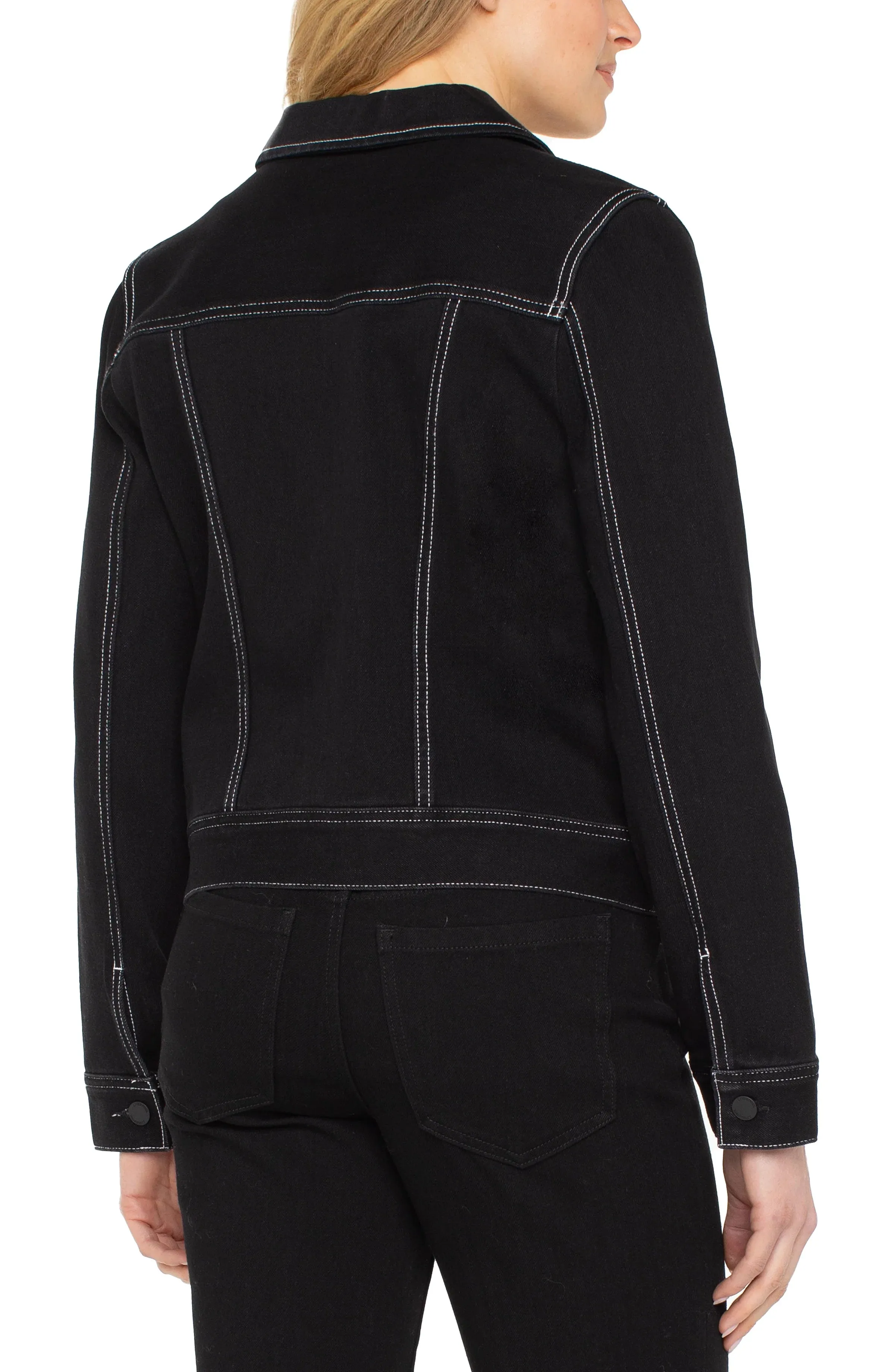Utility Trucker Jacket in City Black