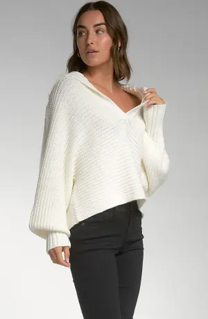 V Neck Open Collar Sweater