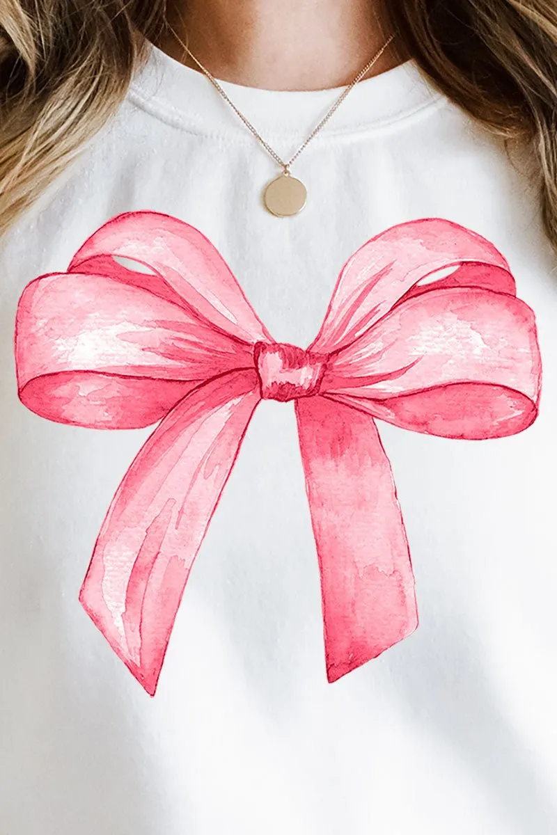 Watercolor Coquette Bow Unisex NuBlend Crew Sweatshirt