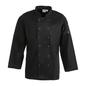 Whites Vegas Unisex Chefs Jacket Long Sleeve Black L - A438-L