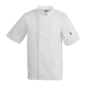 Whites Vegas Unisex Chefs Jacket Short Sleeve White XL - A211-XL