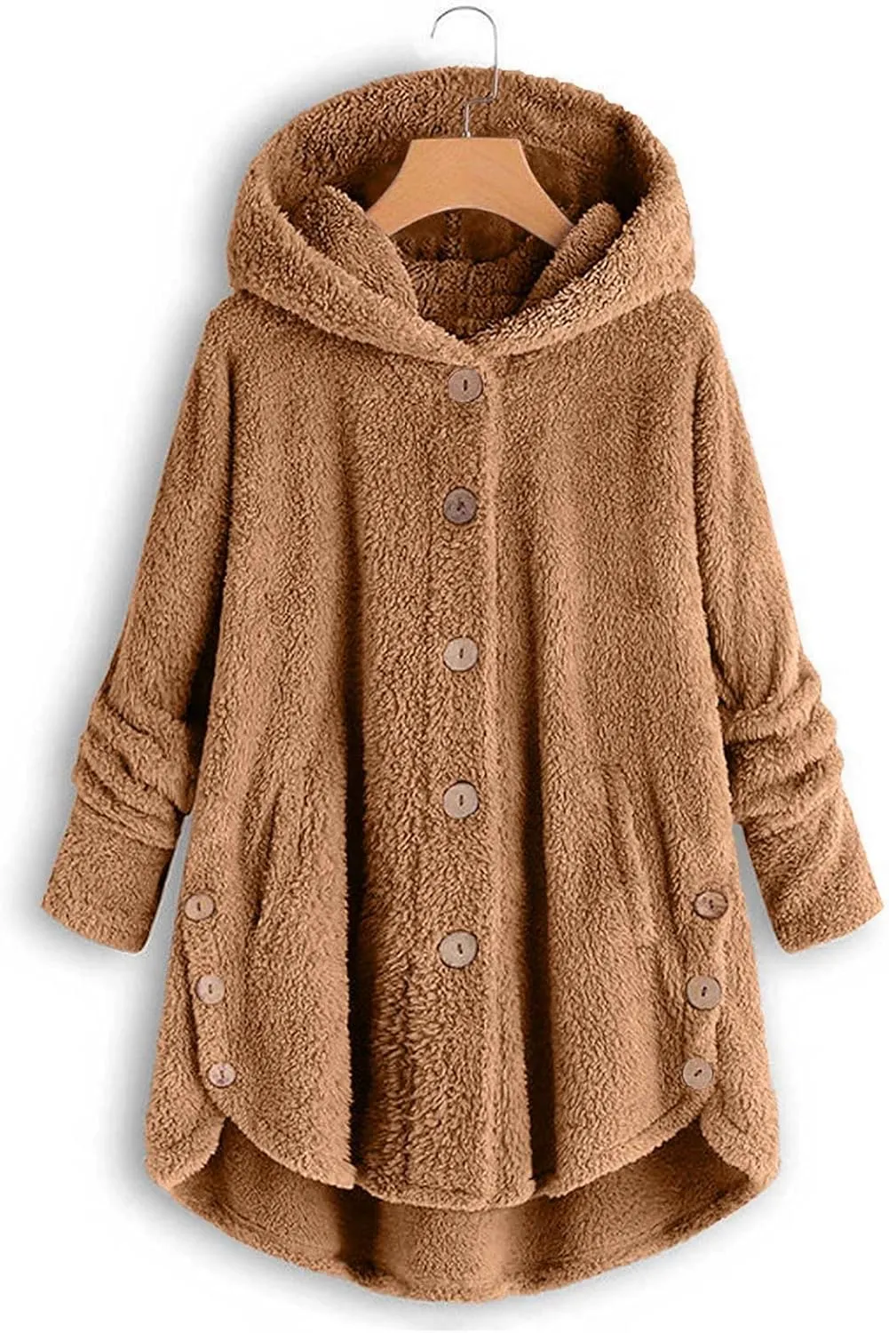 Winter Coats for Women, Fuzzy Fleece Pullover Hooded Sweatshirt Plus Size Soft Warm Oversized Hoodies Clothes