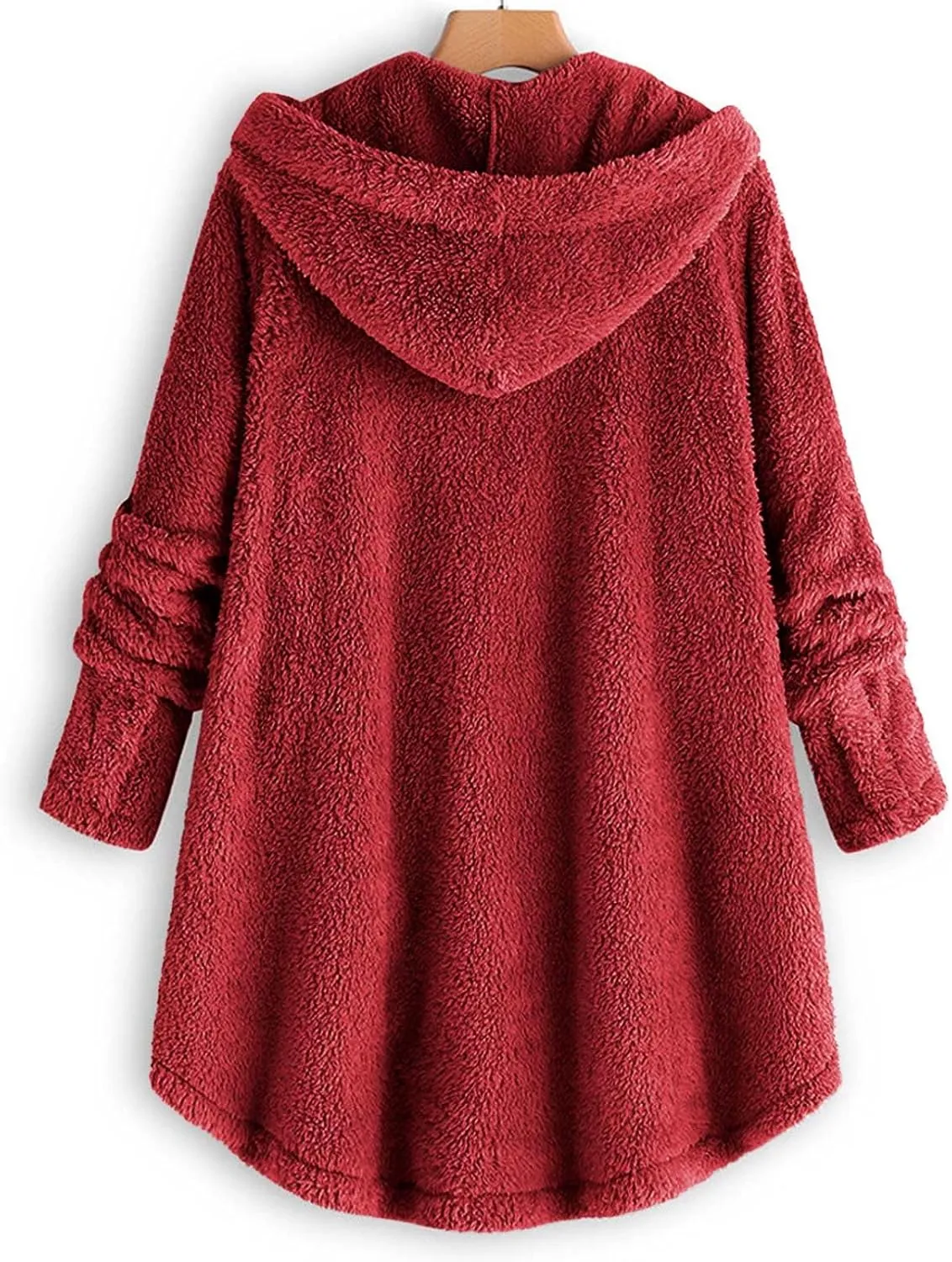 Winter Coats for Women, Fuzzy Fleece Pullover Hooded Sweatshirt Plus Size Soft Warm Oversized Hoodies Clothes