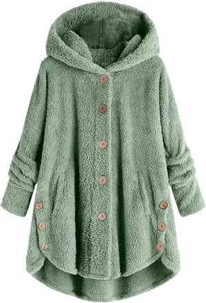 Winter Coats for Women, Fuzzy Fleece Pullover Hooded Sweatshirt Plus Size Soft Warm Oversized Hoodies Clothes