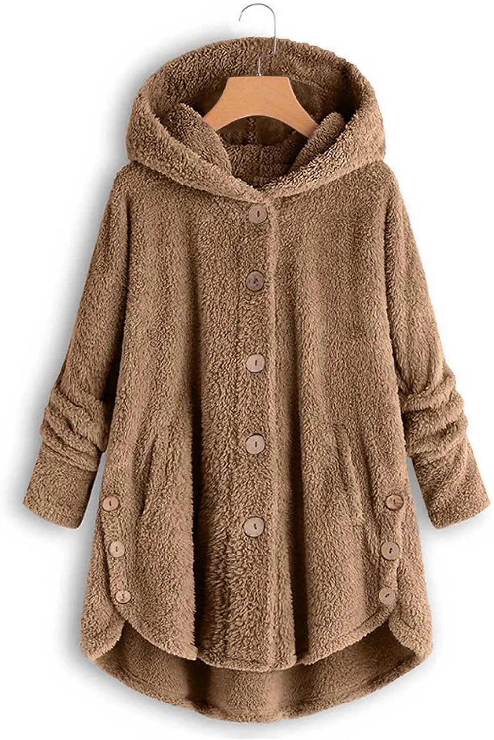 Winter Coats for Women, Fuzzy Fleece Pullover Hooded Sweatshirt Plus Size Soft Warm Oversized Hoodies Clothes