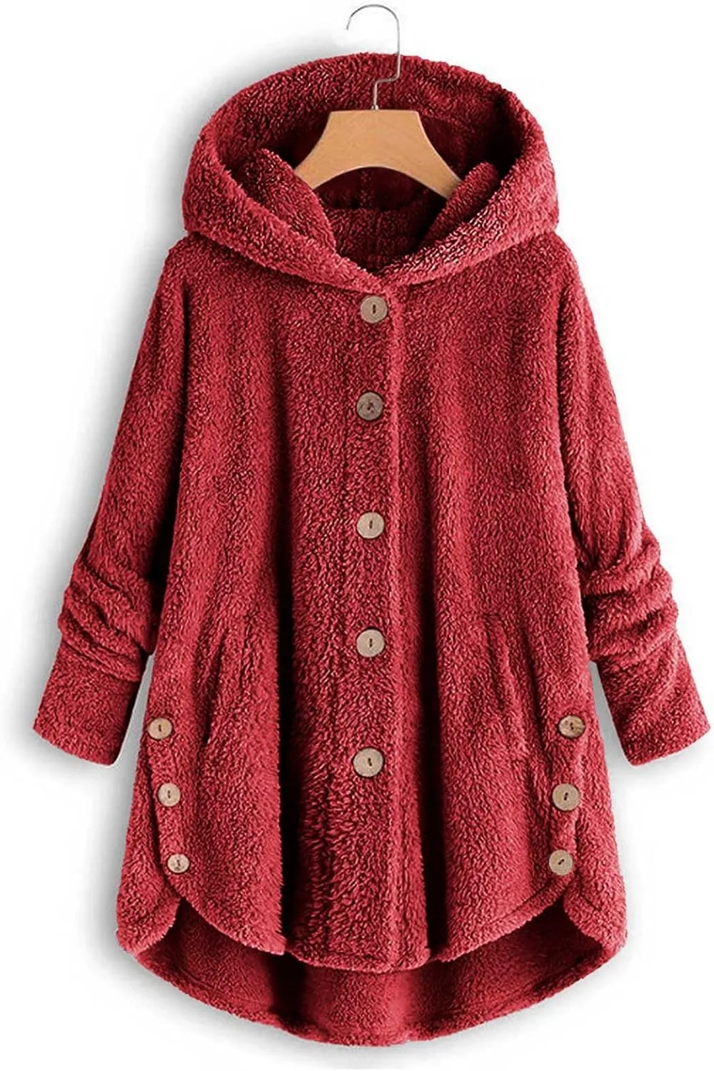 Winter Coats for Women, Fuzzy Fleece Pullover Hooded Sweatshirt Plus Size Soft Warm Oversized Hoodies Clothes