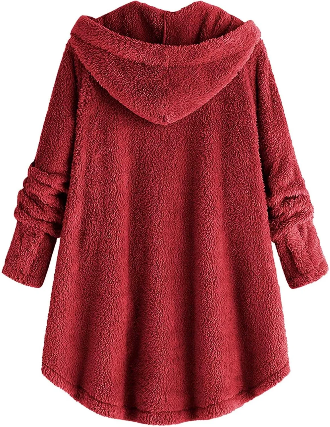 Winter Coats for Women, Fuzzy Fleece Pullover Hooded Sweatshirt Plus Size Soft Warm Oversized Hoodies Clothes