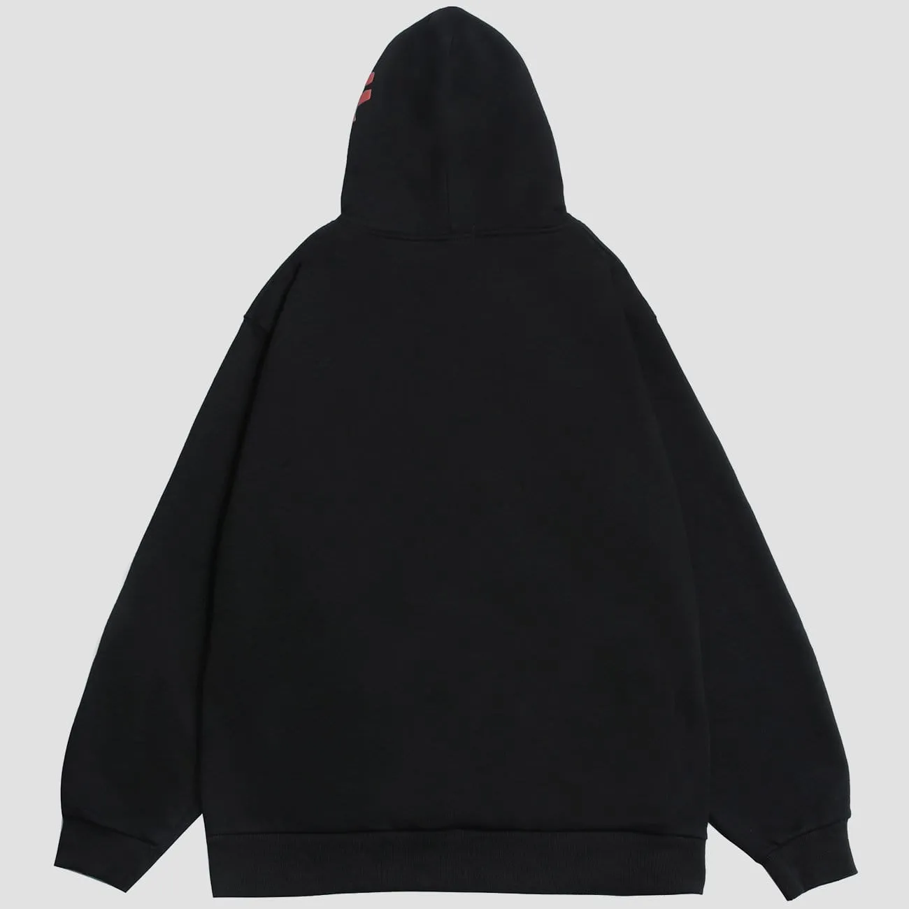 WLS Flame Letters Print Oversized Fleece Hoodie