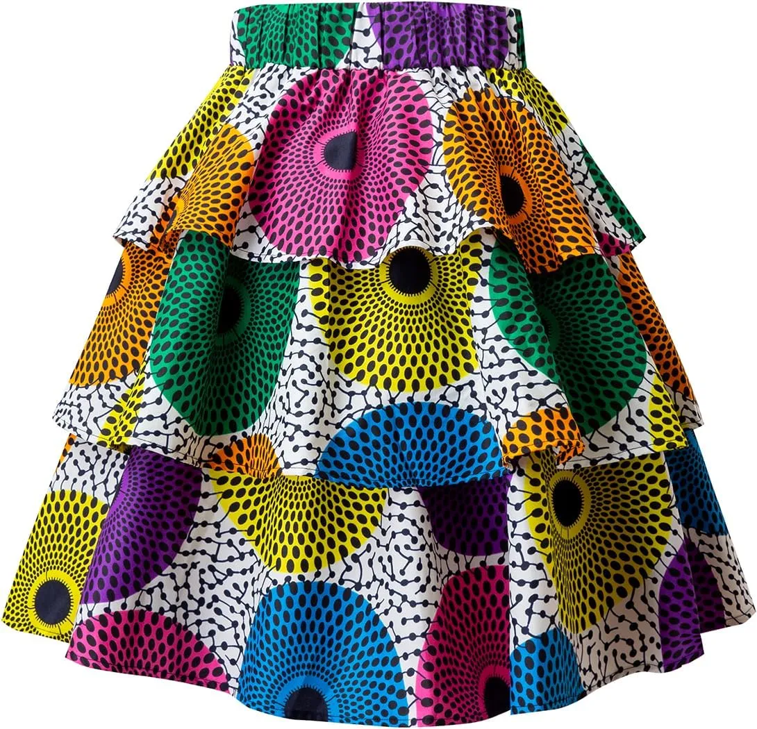 Women African Print Skirt Ankara Skirts Dashiki Clothing