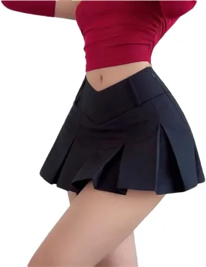 Women High Waist Streetwear Sexy Mini Skirts A-Line Pleated Skirts