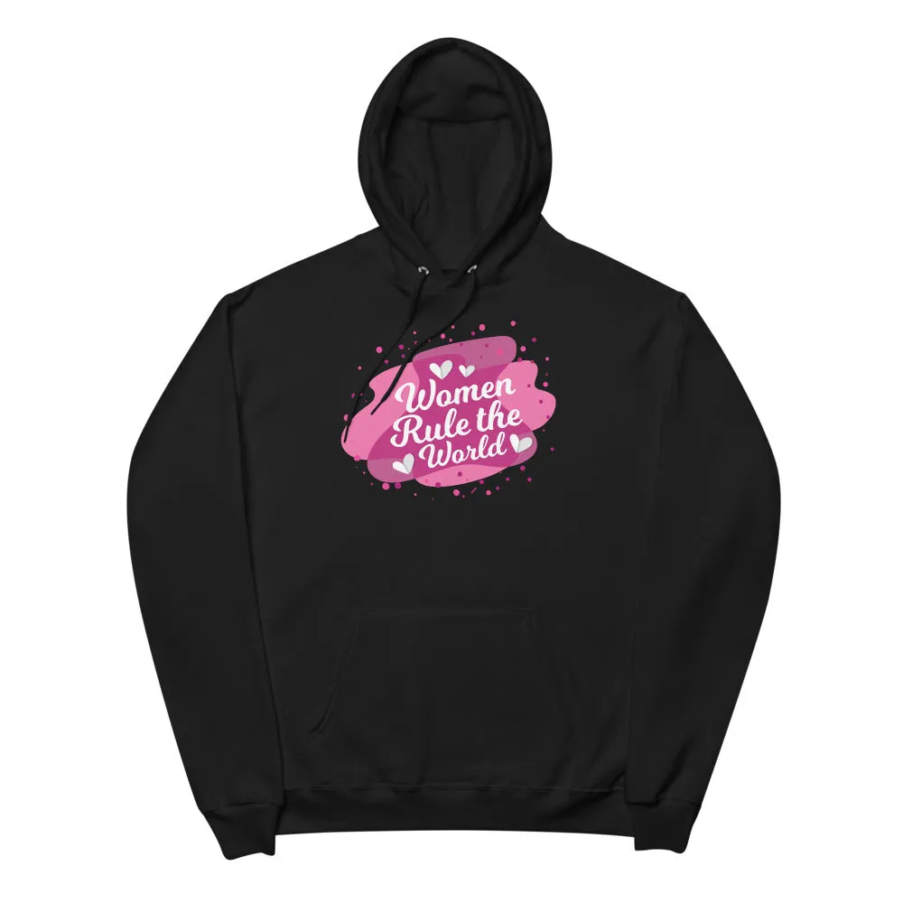Women Rule The World Fleece Graphic hoodie