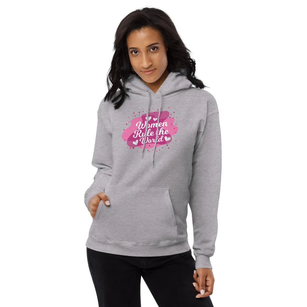 Women Rule The World Fleece Graphic hoodie