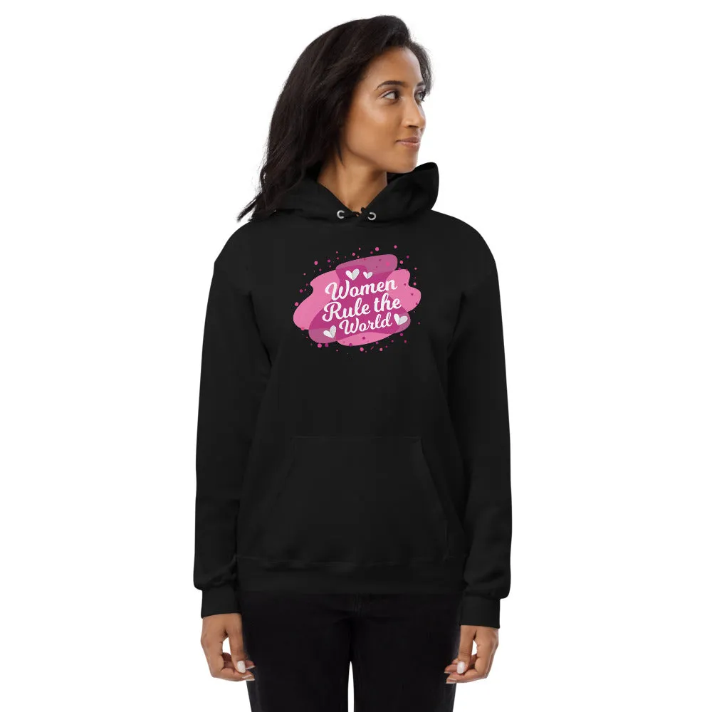 Women Rule The World Fleece Graphic hoodie