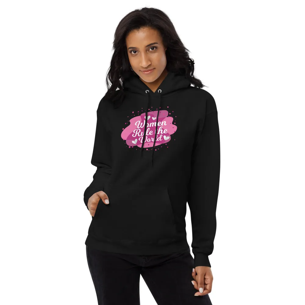 Women Rule The World Fleece Graphic hoodie