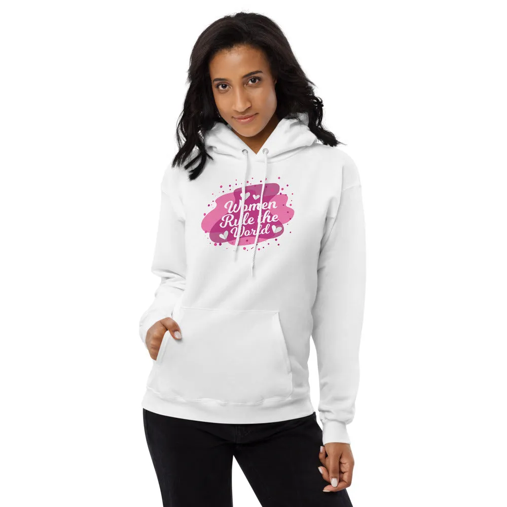 Women Rule The World Fleece Graphic hoodie