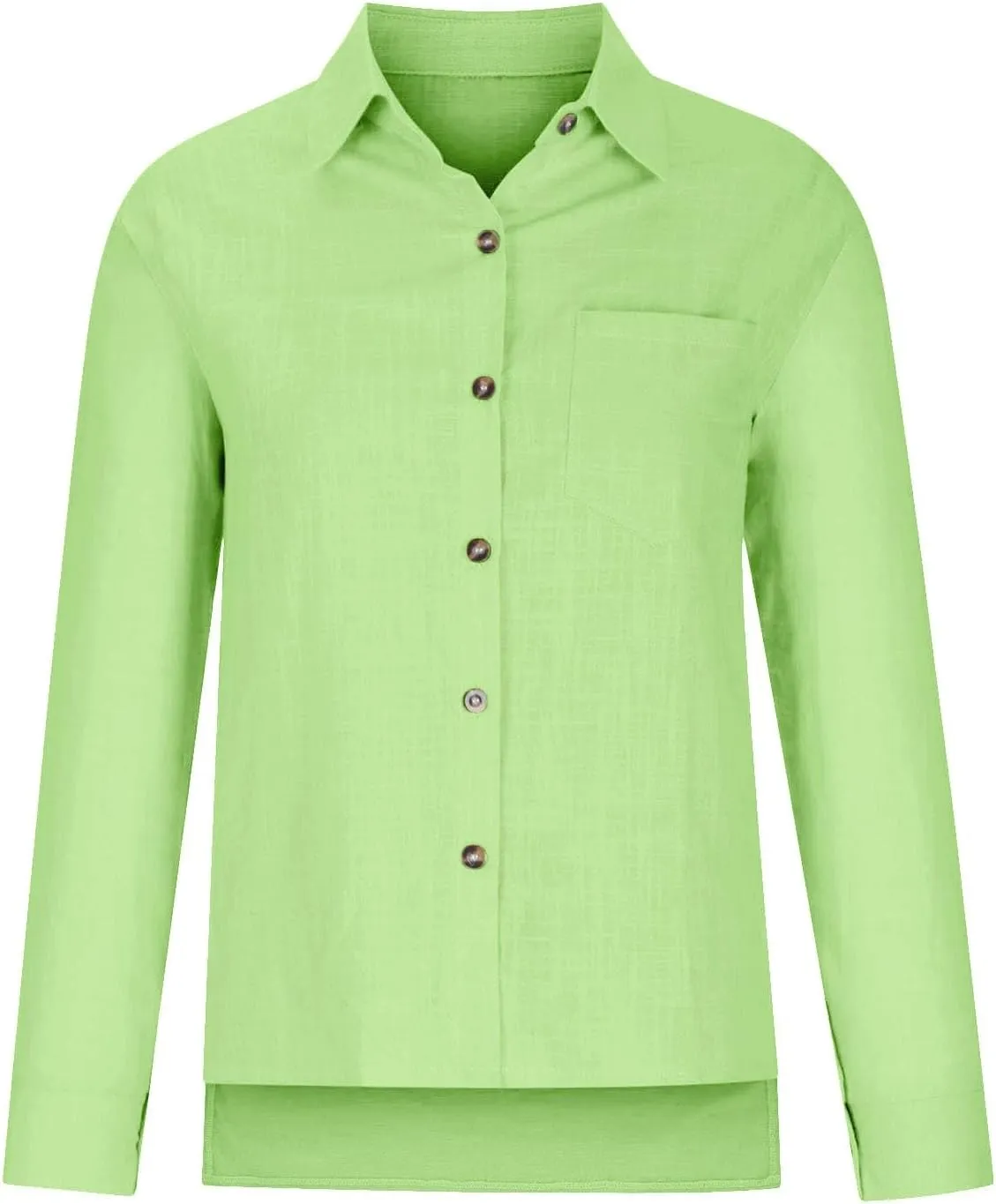 Women Short Sleeve Shirts Summer Linen Cotton Stand Button Shirts Minimalist Solid Loose Blouse Elegant Versatile Tops