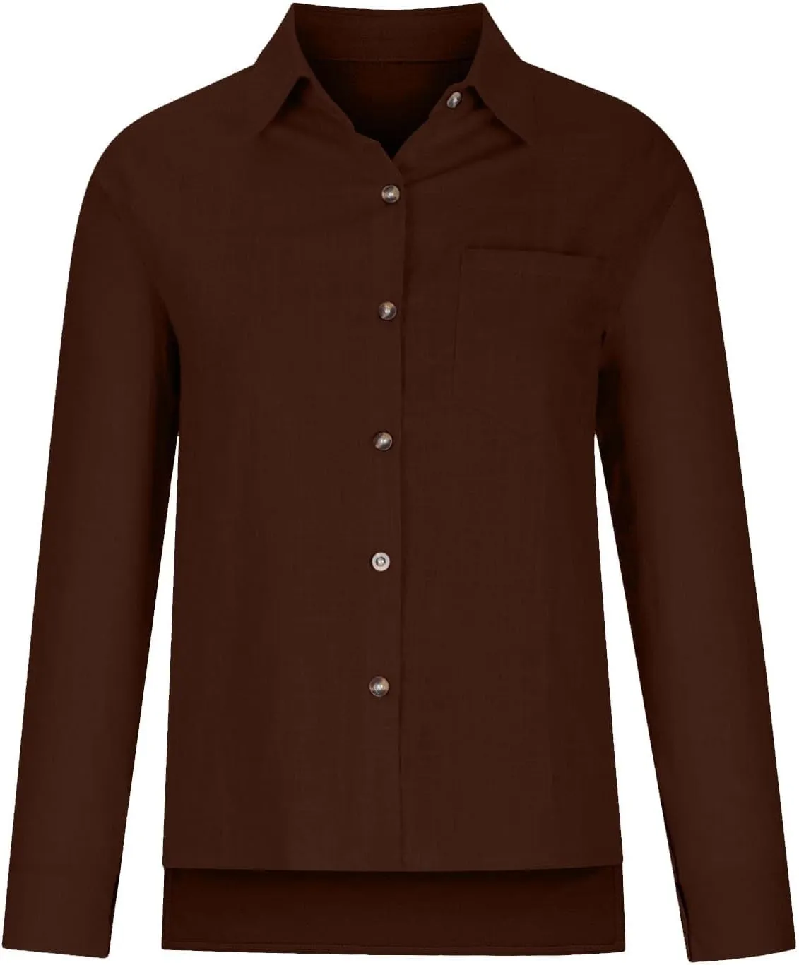 Women Short Sleeve Shirts Summer Linen Cotton Stand Button Shirts Minimalist Solid Loose Blouse Elegant Versatile Tops